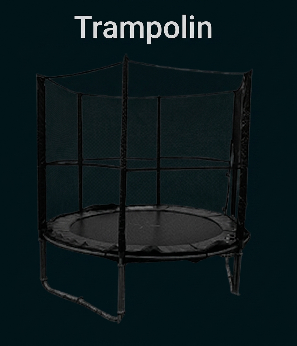 Trampolin mit Sicherheitsnetz